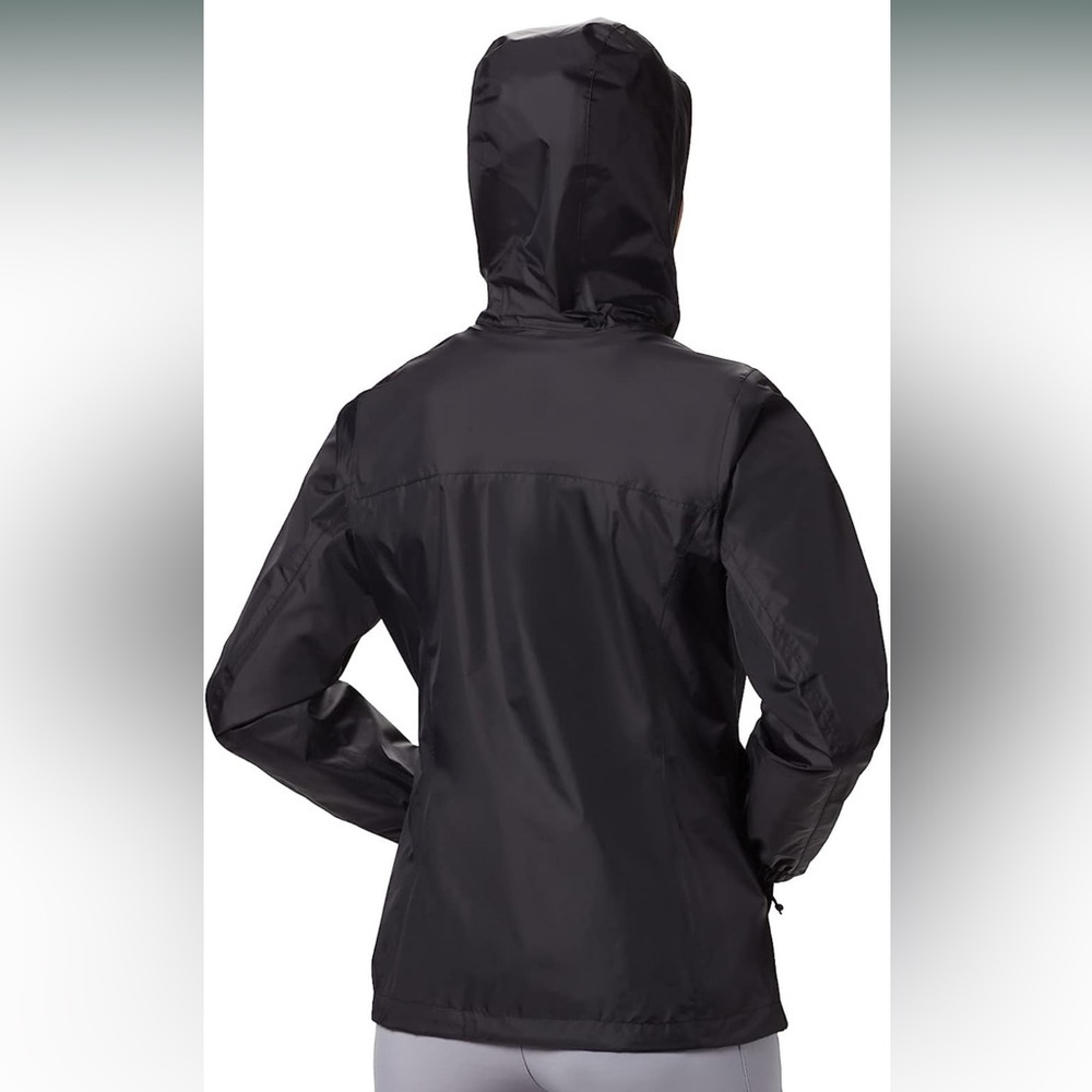Columbia black rain jacket Like new condition women's